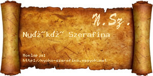 Nyókó Szerafina névjegykártya